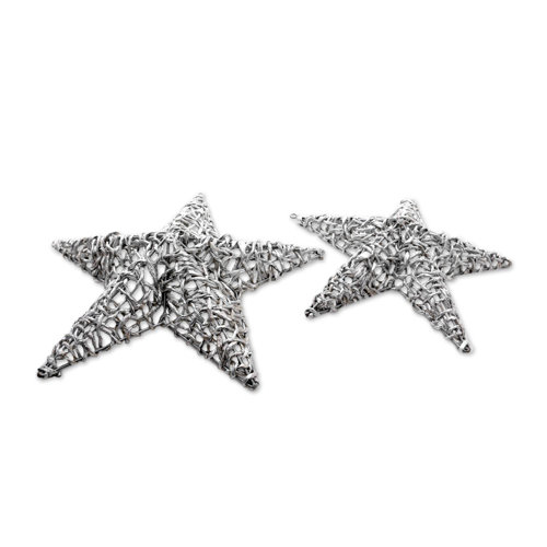 Rosecliff Heights Woven Stars 2 Piece Recycled Plastic Wall Art Set